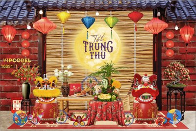 File gốc Mẫu tiểu cảnh trang trí trung thu 2025 #2 vector cho in ấn và thiết kế