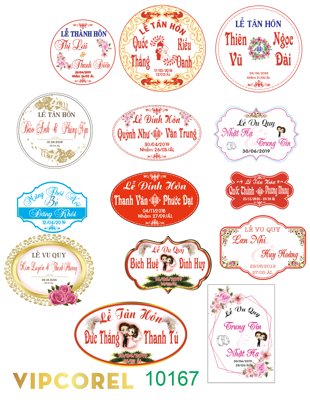 File gốc Một số mẫu bảng tên đám cưới wedding 2024 vector (phiên bản chuẩn) để in ấn