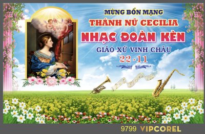File gốc in ấn Mừng bổn mạng Thánh nữ Cecilia Nhạc Đoàn Kèn độ phân giải cao