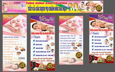 File gốc Market Út Cưng Spa - nơi sắc đẹp thăng hoa file CDR (in tráng gương) ốp tường