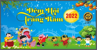 File gốc Market Đêm hội trăng rằm file CorelDRAW (in tráng gương) ốp tường