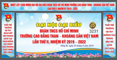 Ảnh gốc Market Đại hội đại biểu đoàn TNCS Hồ Chí Minh 2022 file corel (độ nét cao) in tráng gương