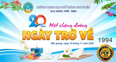 File in trần Market 20 năm một chặng đường ngày trở về THPT NGÔ SĨ LIÊM (bản gốc 3D) sống động