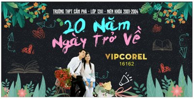 File tranh gốc in trần nhà Market 20 năm ngày trở về trường THPT Cẩm Phả 3D
