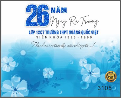 File gốc in ấn Market 26 năm ngày ra trường trường THPT file Corel (sẵn sàng tải về)
