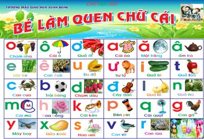 Tải file Market Bé làm quen với chữ cái file Corel (gốc) in ấn chất lượng