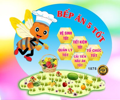 File gốc Market Bếp ăn 5 tốt #3 file CDR x7 (in mica) làm quà tặng