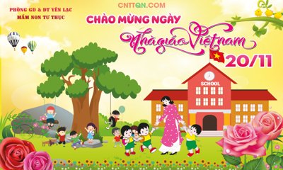 Tải file Market Chào mừng 20-11 trường mầm non Photoshop (ảnh gốc) file AI/EPS