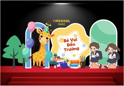 File gốc Market Chào mừng năm học mới 2025 #32 file corel (in lụa) trang trí tường