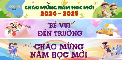 Tệp tin gốc Market Chào mừng năm học mới 2025 #39 file corel (dùng cho in ấn) chuyên nghiệp