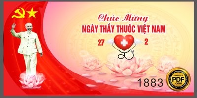 Tải file Market Chúc mừng ngày thầy thuốc Việt Nam #1 file CDR (ảnh gốc) in gạch 3D