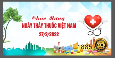 File tranh Market Chúc mừng ngày thầy thuốc Việt Nam #2 file CDR (gốc) in trên kính