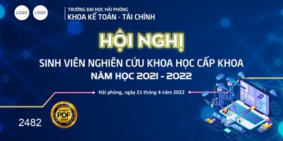 Download file gốc Market Hội nghị sinh viên nghiên cứu khoa học cấp khoa năm 2022 (in lụa) cao cấp