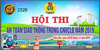 Tải file gốc in lụa Market Hội thi An toàn giao thông trong CNVCLĐ file CDR siêu nét