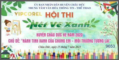 File in ấn cao cấp Market Hội thi vẽ tranh - Nét vẽ xanh vector (file gốc)