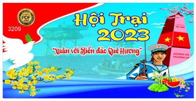 File tranh Market Hội trại chủ đề "Xuân với biển đảo Quê Hương" corel (ảnh gốc) in trần xuyên sáng