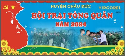 File in trần Market Hội trại tòng quân năm 2024 vector (bản gốc) phong cảnh