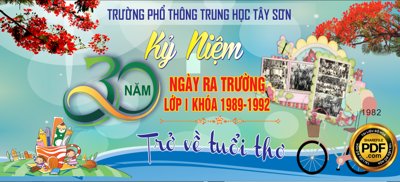 File gốc Market Kỷ niệm 30 năm ngày ra trường THPT Tây Sơn CDR (thiết kế) cho in ấn