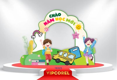 File ảnh Market Khai giảng chào năm học mới 2025 #22 file corel (gốc) in standee