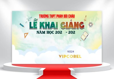Download file Market Khai giảng chào năm học mới 2025 #23 file corel (gốc) in mica đèn LED