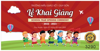 File gốc Market Lễ Khai Giảng - Trường mẫu giáo file Corel (trang trí) phòng làm việc