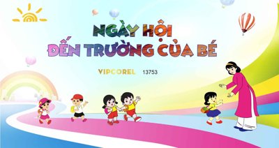 File tranh in trần Market Lễ Khai Giảng năm học 2024 - 2025 vector corel #10 (ảnh gốc siêu nét)