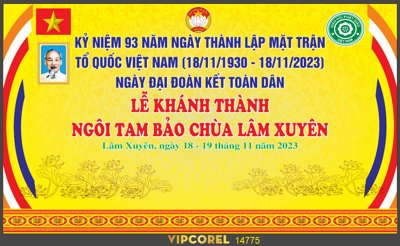 File gốc Market Lễ khánh thành ngôi tam bảo chùa Lâm Xuyên (in tráng gương) ốp tường