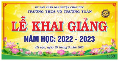 File gốc Market Lễ khai giảng trường THCS Võ Trường Toản file cho in ấn và thiết kế