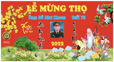 File in ấn Market Lễ mừng thọ ông Đỗ Như Khoan file Corel (bản gốc) từ file gốc