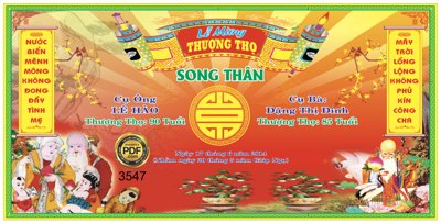 File gốc Market Lễ mừng thọ song thần cụ ông file corel (in tráng gương) ốp tường