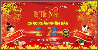 Download file gốc Market Lễ tất niên chào xuân nhâm dần 2022 file CDR (in mica) trang trí