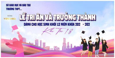 File tranh gốc Market Lễ tri ân và trưởng thành lớp 12 file corel (bản quyền) file PSD