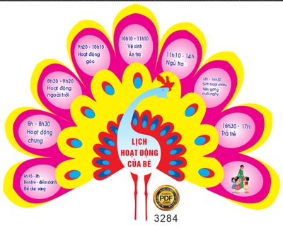 Tải file gốc Market Lịch hoạt động của bé trường mầm non file Corel (in khổ lớn) quảng cáo