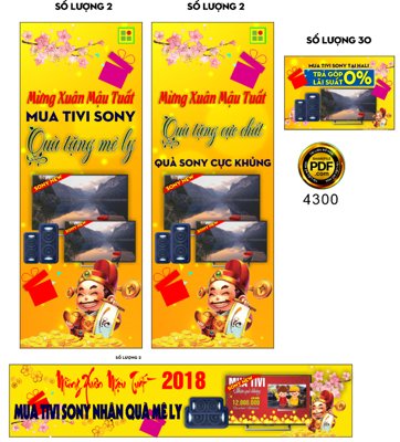 Tải file Market Mừng Xuân - Mua tivi nhận quà mê ly file corel (gốc) in tranh tráng gương