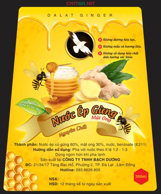 File tranh gốc Market Nước ép - mật ong Bạch Dương file CDR (sắc nét từng chi tiết)