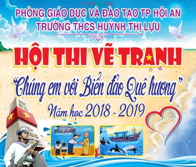 File ảnh Market Phông hội thi vẽ tranh trường THCS file CDR (gốc) cho trang trí nhà hàng