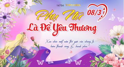 File tranh Market Phụ nữ là để yêu thương ngày 8/3 file corel (bản gốc) treo tường