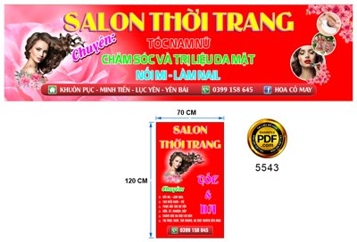 Tải file tranh Market Salon Thời trang tóc - Hoa Cỏ May file corel (gốc) tại Filetranh.com