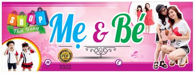 Download file Market Shop thời trang Mẹ và bé file Corel (chất lượng in ấn)