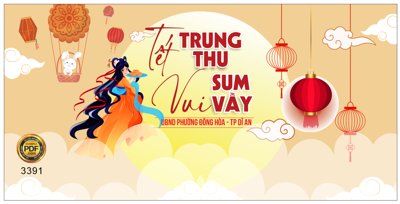 File tranh Market Tết trung thu - Vui sum vầy file Corel (ảnh gốc) in trần 3D