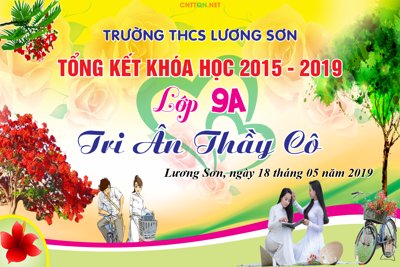 Download file tranh Market Tổng kết khóa học - Tri ân thầy cô file CDR (file gốc PSD)