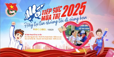 Download file gốc Market Tiếp sức mùa thi 2025 #3 file corel x7 (dùng cho in ấn)