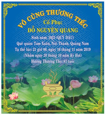 File ảnh Market Vô cùng thương tiếc - vãng sanh - cáo phó (gốc) in Hiflex