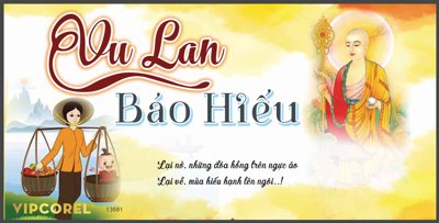File gốc Market Vu Lan Báo Hiếu 2024 file vector corel (PNG) chất lượng cao
