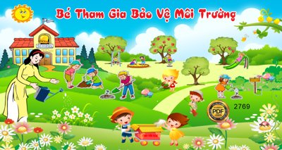 Download file gốc Market bé tham gia bảo vệ môi trường file coreldraw (in mica) 3D
