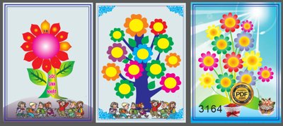 File in mica Market bảng cây góc sinh nhật cho bé trường học file Corel (bản gốc) siêu trong