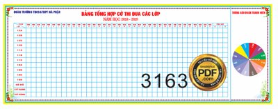 Tải file gốc Market bảng tổng hợp thi đua các lớp - trường file Corel (bản PSD) còn layer