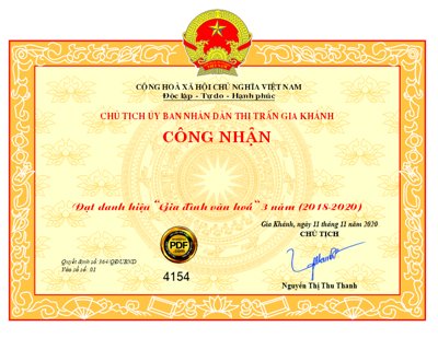 Download file gốc Market bằng khen "gia đình văn hóa" file Corel (in mica) 3D
