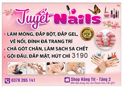 File gốc Market biển Tuyết Nails làm móng - Shop Hằng Tít file Corel (PNG) trong suốt (transparent)