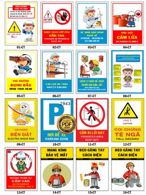 Tải file Market biển báo công trình an toàn lao động file corel (gốc) chủ đề hoa sen